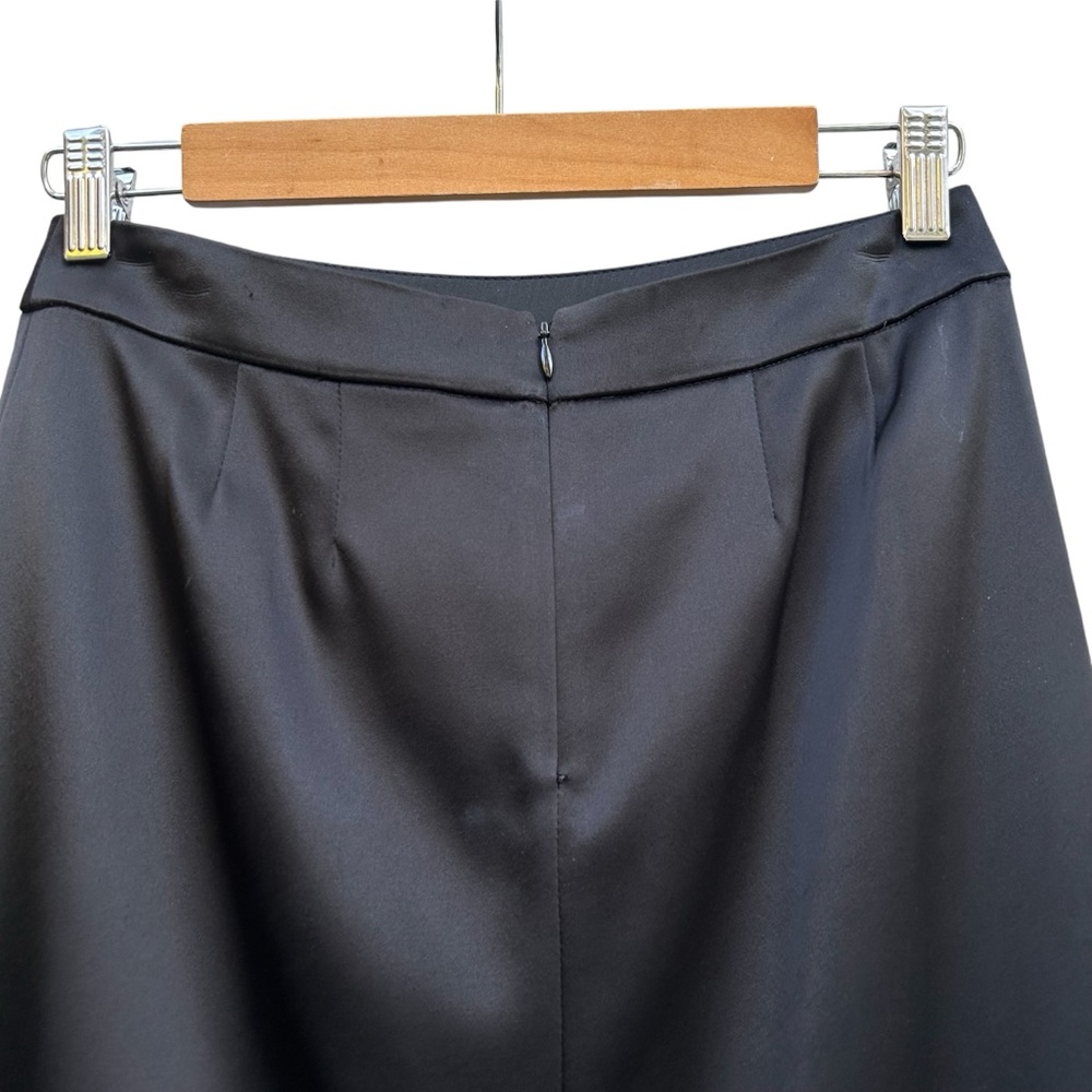 St. John Couture Liquid Satin Maxi Skirt Sz 2 Back Slit Packets QuietLuxury - Picture 10 of 16